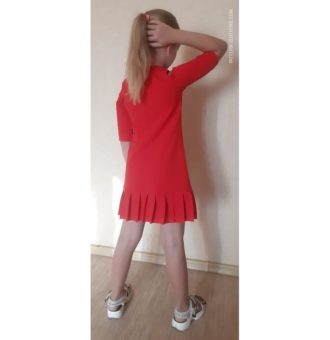 PDF pattern of pleated girl dress  for special occasions-patterns-clothing.com